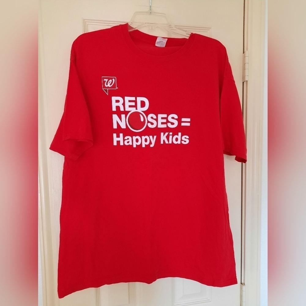 MENS CHERRY RED WALGREENS SHIRT XL NOSE PROMO SOUVENIR SUMMER SCHOOL